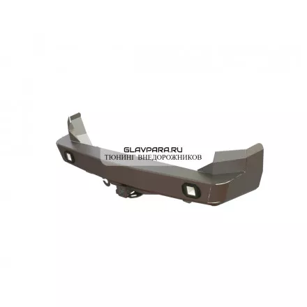 Бампер силовой задний STC Mitsubishi Pajero Sport 1996-2008 квадрат,под птф
