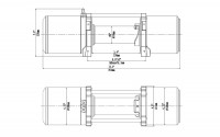 Лебёдка автомобильная электрическая 12V Runva 6000 lbs 2722 кг синтетический трос