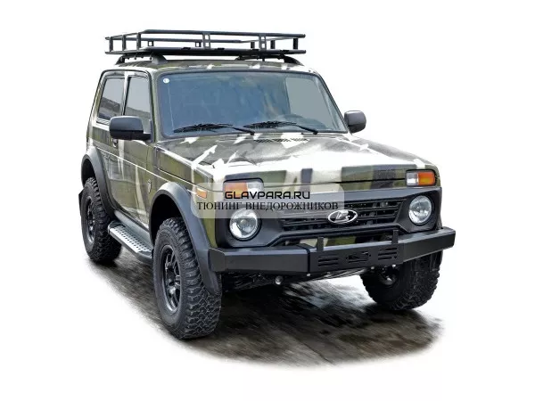 Бампер передний силовой Niva-Parts для LADA NIVA 4x4 с площадкой лебедки Бампер передний силовой Niva-Parts для LADA NIVA 4x4 с площадкой лебедки