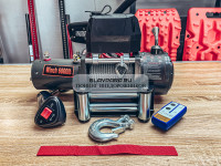 Лебедка электрическая 12V Electric Winch 6000lbs / 2722 кг блок управления влагозащищен IP66 (3 контакта) стальной трос