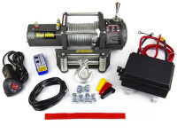 Лебедка электрическая 12V Electric Winch 6000lbs / 2722 кг стальной трос 7х15