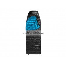 Мешок спальный Naturehike Ultralight CWZ400 M, 210х85 см, (правый) (ТК: +7C), черный