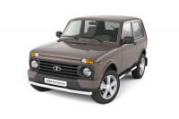 Защита порогов с накладками диаметром 76 мм (НПС) LADA 4x4 2121 c 1995 / Urban c 2015