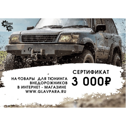 Подарочный сертификат на 3000 рублей
