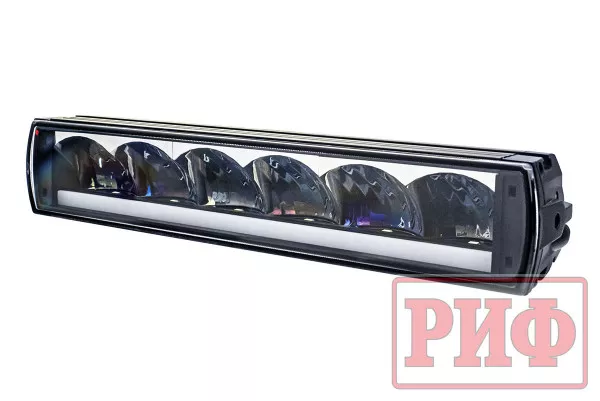 Светодиодная фара дальнего света РИФ 306 мм 72W LED с ДХО Светодиодная фара дальнего света РИФ 306 мм 72W LED с ДХО