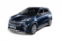 Защита порогов с алюм. площадкой Ø51мм (НПС) KIA Sportage с 2016