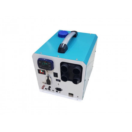 Автономный воздушный отопитель переносной 5kW/12V/24V, GRIZZLY, 4 выхода,с аккумулятором (синий)
