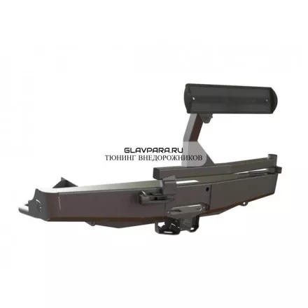 Бампер силовой задний STC Mitsubishi L200 2006-2013 квадрат,лебедка,калитка центр