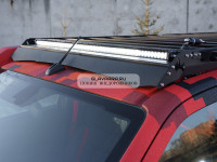 Багажник экспедиционный STC Isuzu D-Max 2020+ ШТОРКА с дальним, рабочим и задним светом
