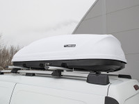 Автобокс-багажник на крышу аэродинамический "Turino 1" 410л (белый)