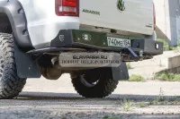 Бампер задний силовой STC для Volkswagen Amarok с квадратом под фаркоп и туманками Бампер задний силовой STC для Volkswagen Amarok с квадратом под фаркоп и туманками