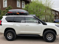 Пороги силовые STC для Toyota Land Cruiser Prado 150 цельная ступень (кроме Евро-6)