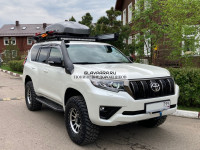 Пороги силовые STC для Toyota Land Cruiser Prado 150 цельная ступень (кроме Евро-6)