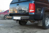 Бампер задний силовой OJ для Volkswagen Amarok с квадратом под фаркоп (03.135.11)