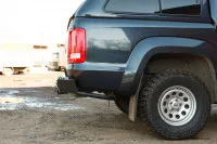 Бампер задний силовой OJ для Volkswagen Amarok с квадратом под фаркоп (03.135.11)
